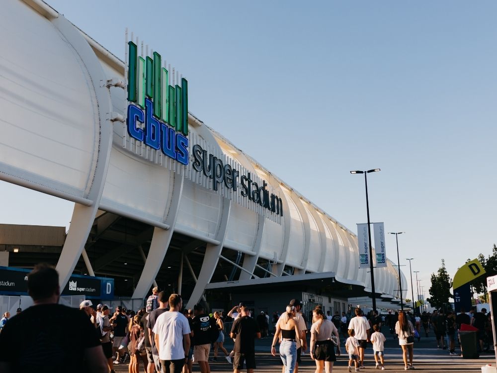 WSX Gate D Cbus Super Sign Fans Walking In
