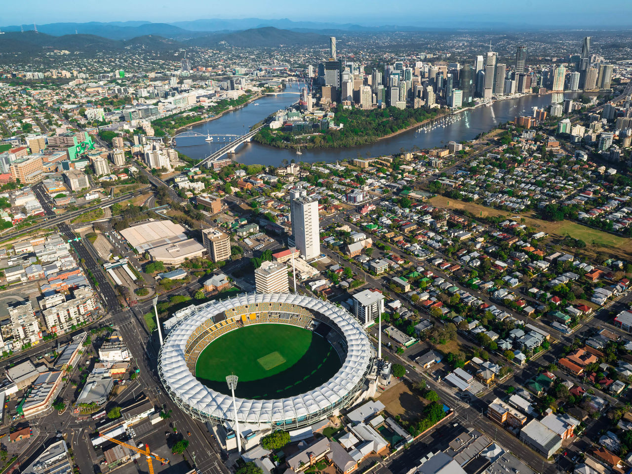 Aerial of The Gabba